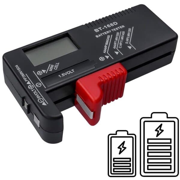 Batteritester, Universal Batteritester, BT-168D Batteritester, AA AAA C 9V Batteritester