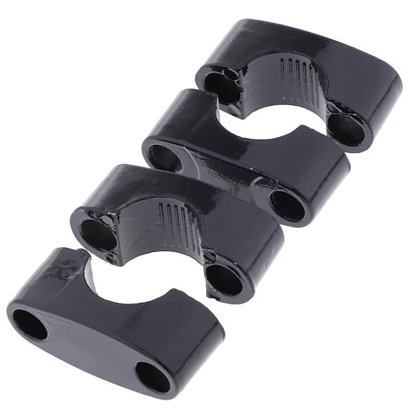 22mm CNC Venstre/ Højre Styrstang Montering Riser Klemme Adapter Til Motorcykel Buggy Sort Sæt Af 4
