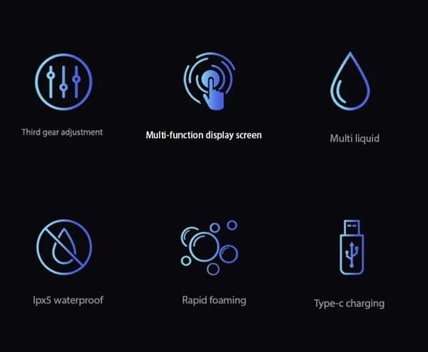 Veggmontert automatisk såpedispenser med LED