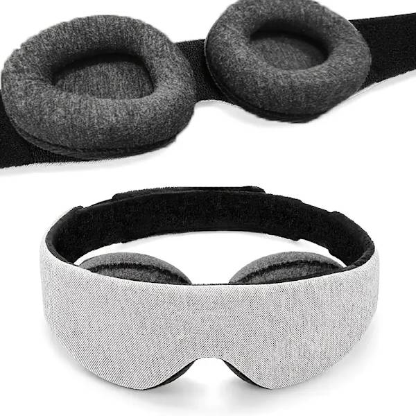 Ljustät Ögonmask Noll Ögontryck Justerbar Memory Foam Sidosovare Män Kvinnor Resa Tupplur 3D Sovmask Mörkläggande Ögonskydd