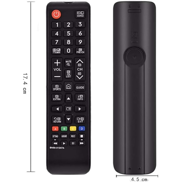 Erstatningsfjernkontroll Samsung BN59-01247A for Smart TV, Universell fjernkontroll for TV BN59-01247A