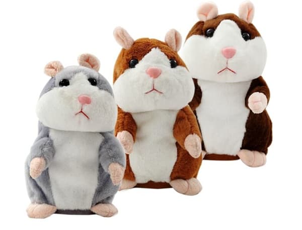 Pehmeä puhuva hamsterilelu, ruskea