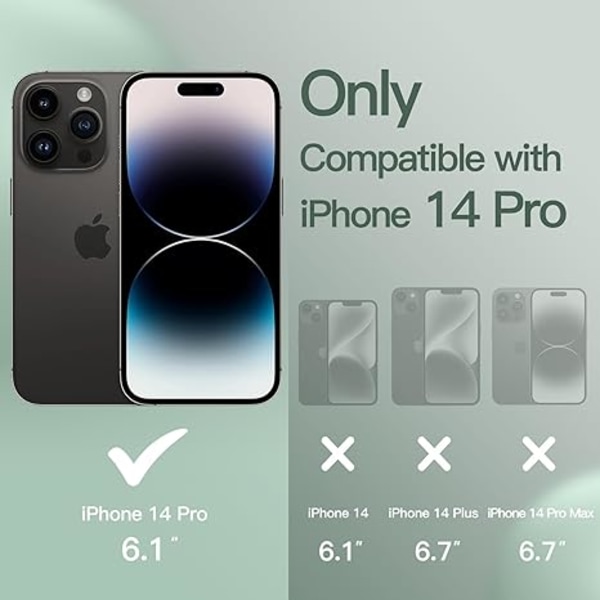 iPhone 14 Pro Silikonskal, för 6,1 tum (ungefär 6,1 cm), Silkeslen Mjuk Känsla Fullständigt Skydd, Stötsäkert Skyddsfodral, med Mikrofiberfoder Pine Green