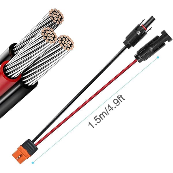 Solarkontakt til XT60i Adapterkabel for RIVER 2/RIVER 2 Max/RIVER 2 Pro/ 2/ Max (2000)/ Pro