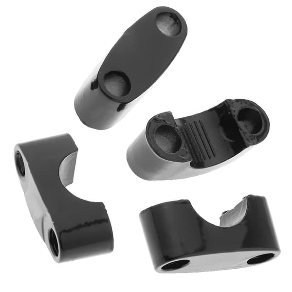 22mm CNC Venstre/ Højre Styrstang Montering Riser Klemme Adapter Til Motorcykel Buggy Sort Sæt Af 4