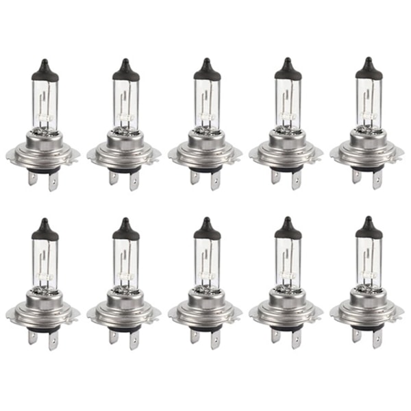 10 st 55W H7 Halogenlampor Bildimma Framlampa Halogenlampa Varm Ljus Biltillbehör Universal Hea