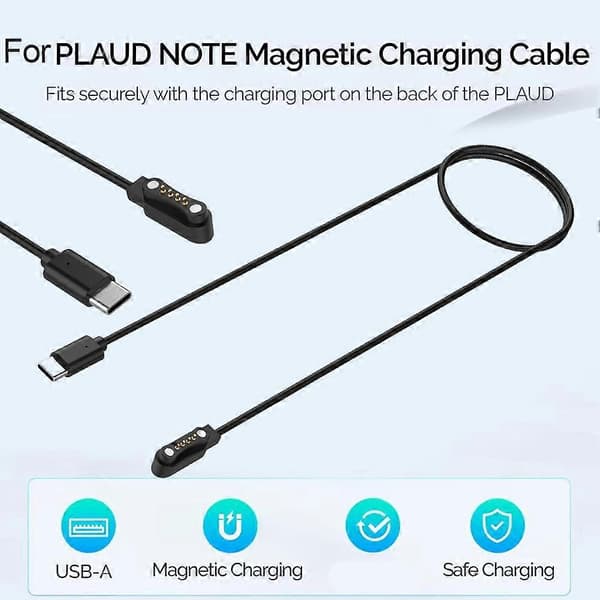 For Plaud Note Ai Stemmeopptaker Magnetisk Lader C-Port Ladekabel