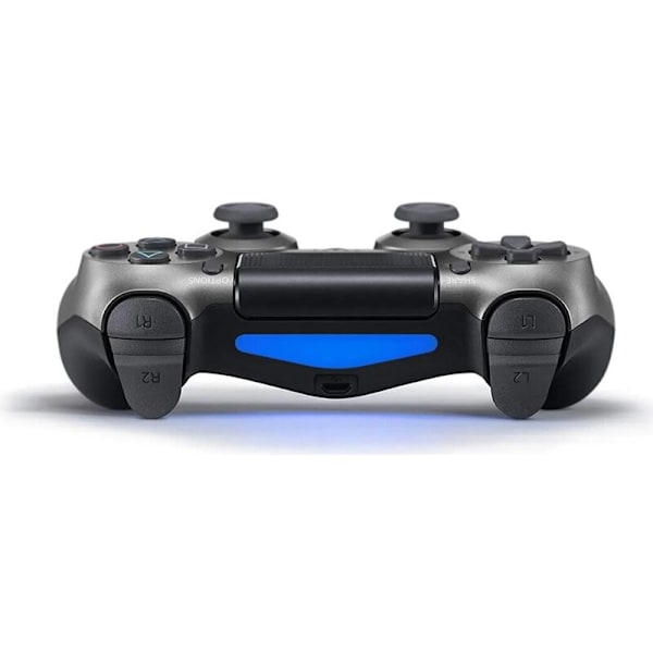 Games World PS4 Doubleshock 4 V2 trådløs spilcontroller / gamepad, grå (Steel Black), til PS4 / PS5 / Android / iOS