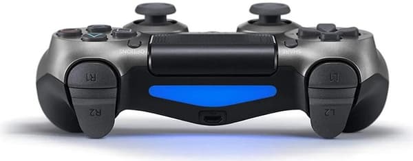 Games World PS4 Doubleshock 4 V2 trådløs spillkontroller / gamepad, grå (Steel Black), for PS4 / PS5 / Android / iOS