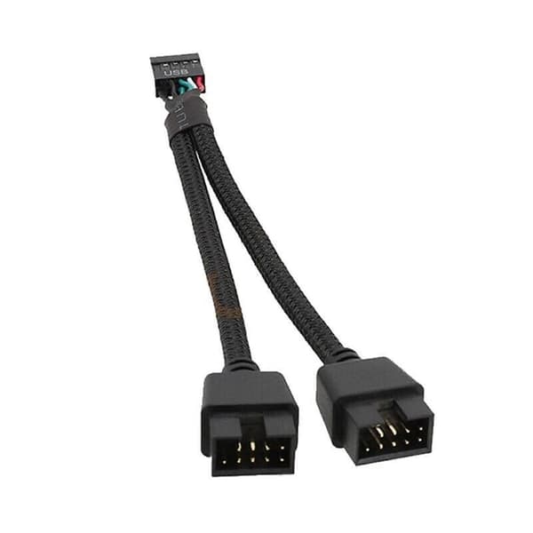 Hovedkort USB 2.0 9-pinners Header 1 til 2 Utvidelseshub Splitter Adapter Konverter