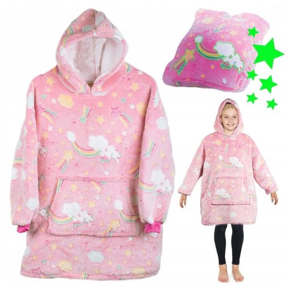Självlysande tröja för barn, rosa