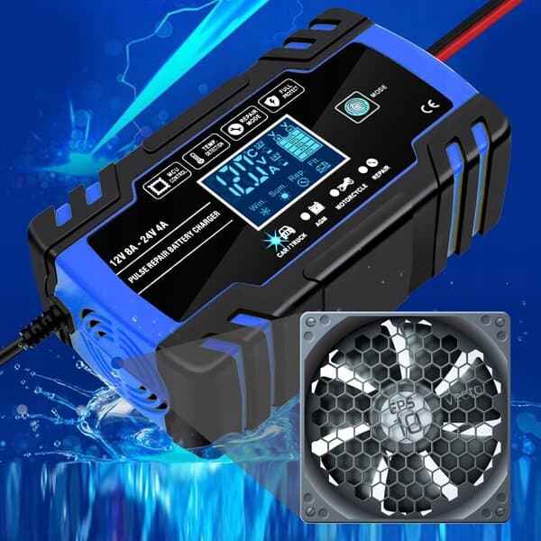 Automatisk batterilader med reparasjonsfunksjon, 12V, 24V