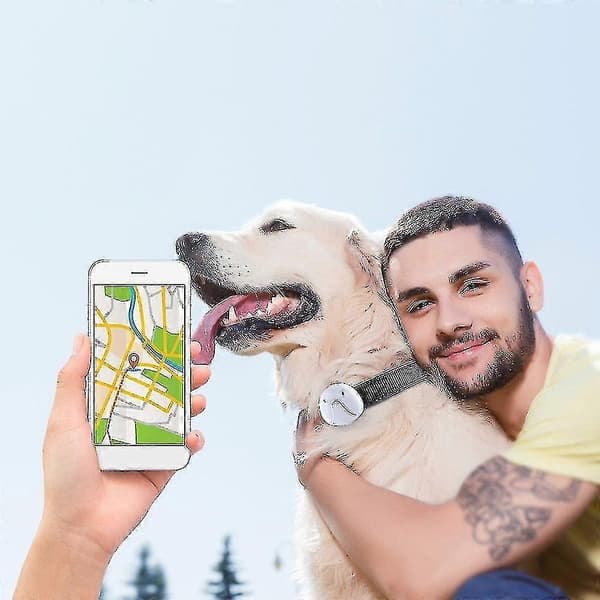 2025 Ny Smart GPS Kat & Hunde Halsbånd GPS Tracker (hvid)