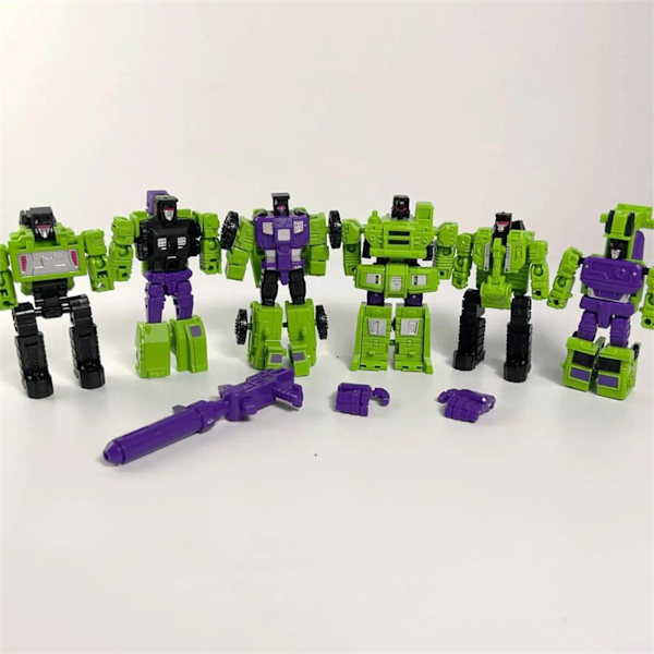 G1 Transformerad Constructicon Devastator Set 6 I 1 100% Kompletta Figurer Green