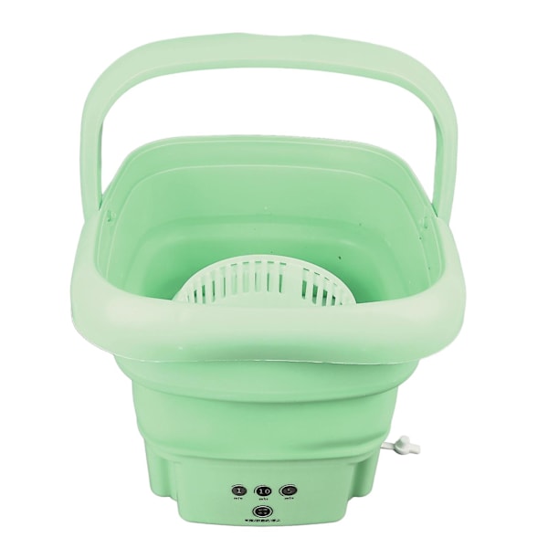 Mini Vaskemaskin Bærbar Foldbar 8L Vanntett med Tidtakerfunksjon for Små Rom Green