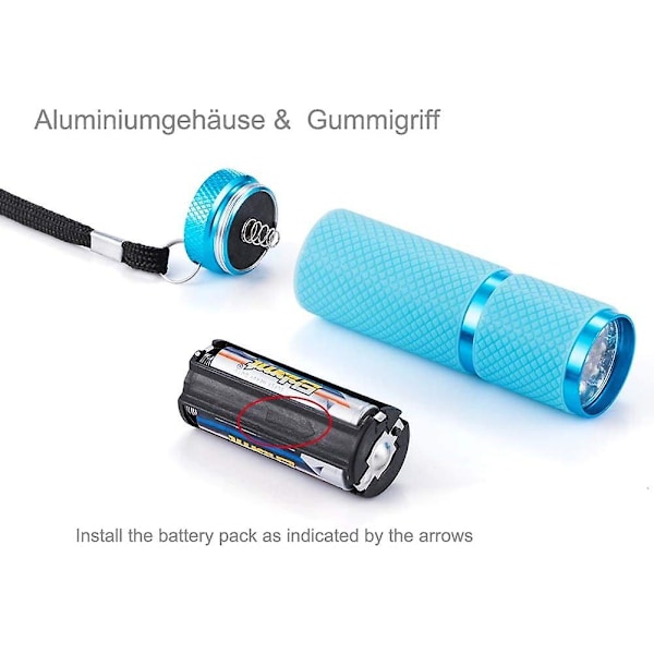 Pieniä LED-taskulamppuja, lasten taskulamppu fluoresoivalla kahvalla retkeilyyn, lukemiseen, kävelyyn, vaellukseen ja työhön
