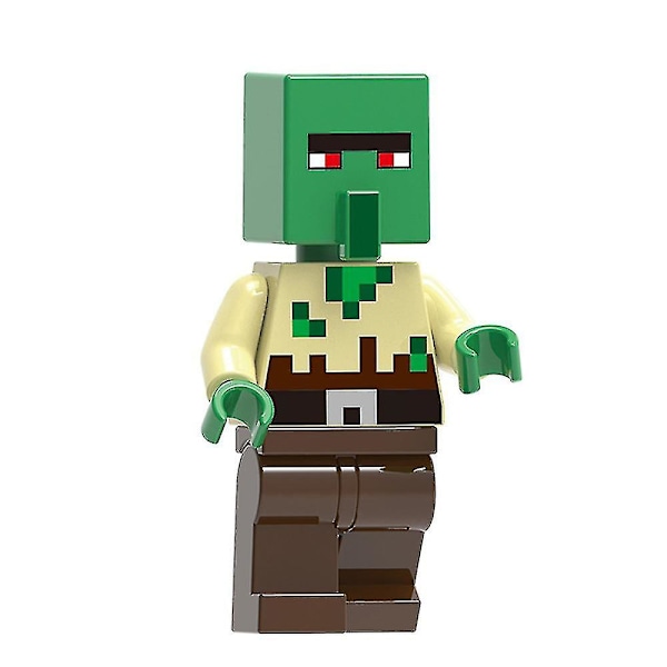 8 stk Minecraft-serie minifigurer byggesett, spill mini actionfigurer leker julegaver for barn 6 år + gutter jenter