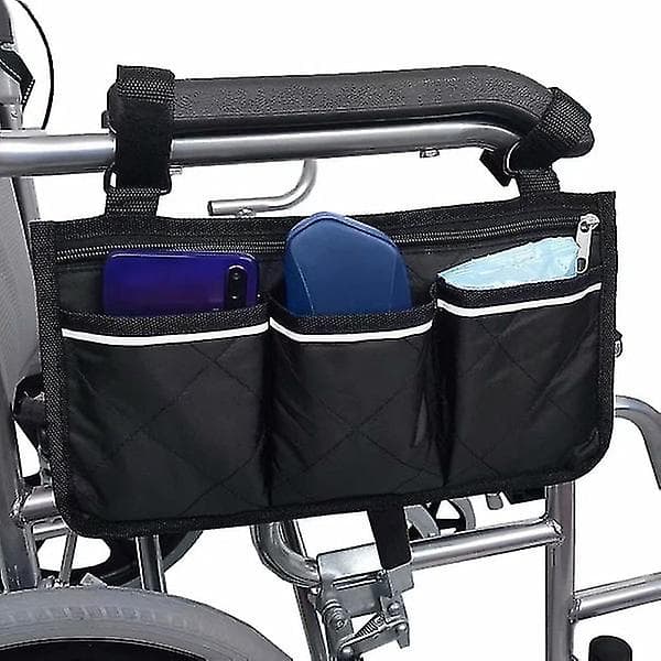 Taske Til (sort, 32,5 X 18 Cm) Rollator Med Lommer, Rollator