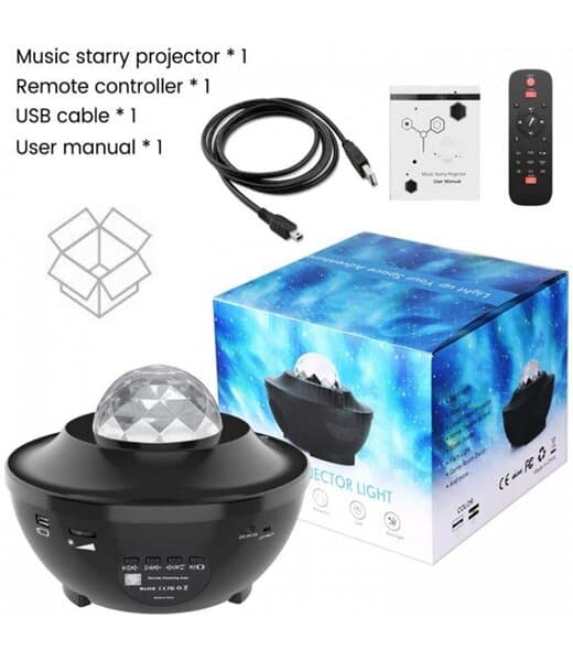 LED-projektori musiikilla