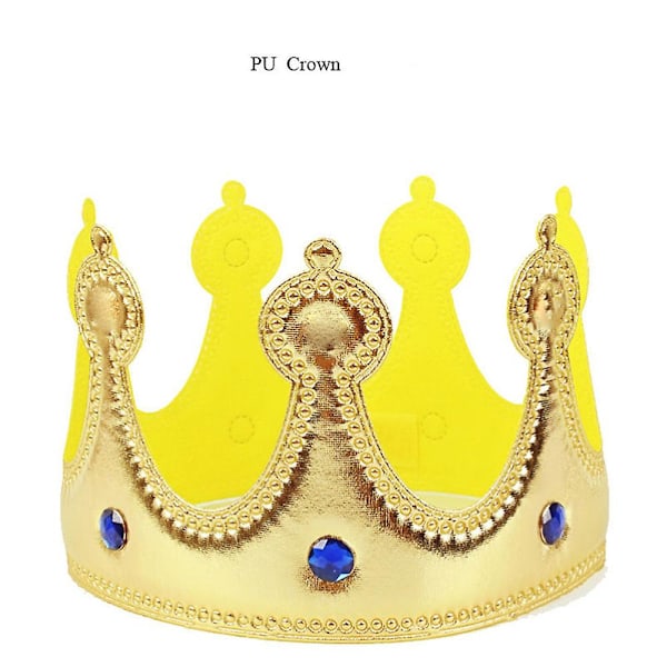 Halloweenfest Cosplay Kung Kostym För Barn Kappa Mantel Krona Scepter Set Kläder Gåvor Red 90cm