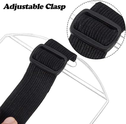 Armbånd til ID-kort med justerbart spænde, universal størrelse til arbejds-ID 10pcs