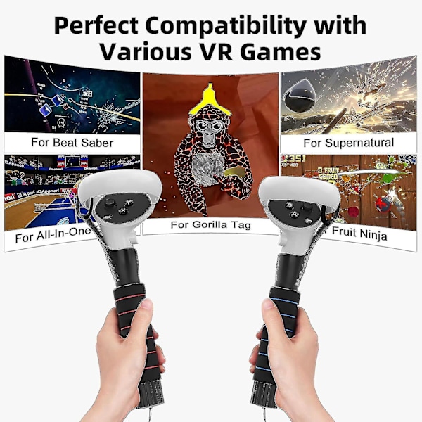 Gorilla Tag Pitkät Kädet Jatkokahva Meta Quest 2 Quest Rift S Ohjaimelle Beat Saber Kahva