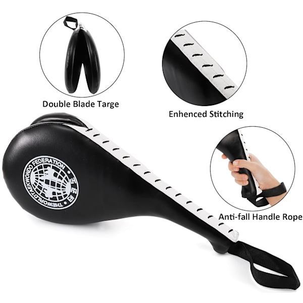 2-pack Taekwondo Kick Pads, Hållbara Slagkuddar Svart YIY9.27 SMCS.9.27