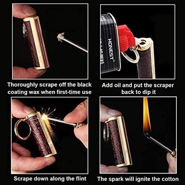 Lighter Nøglering Udendørs Camping Tændstik Lighter Nøglering