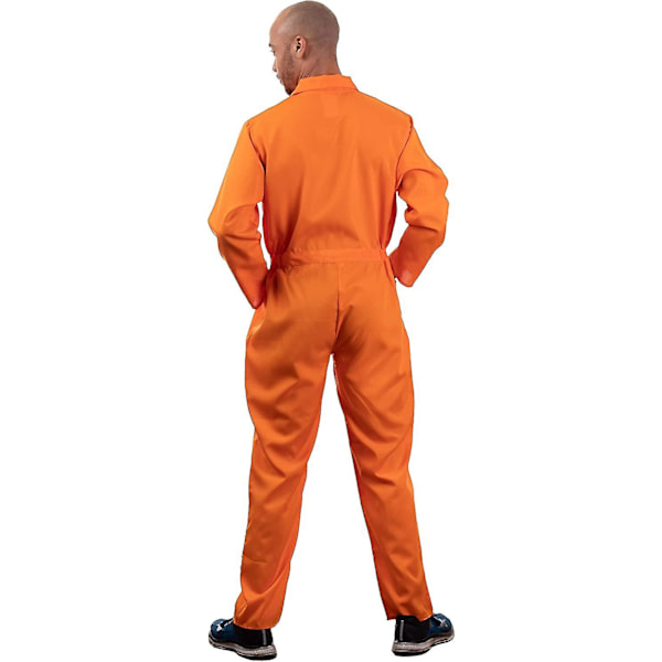 Fångdräkt | Orange Fånge Halloween Kostym Unisex Fängelse Kriminell L