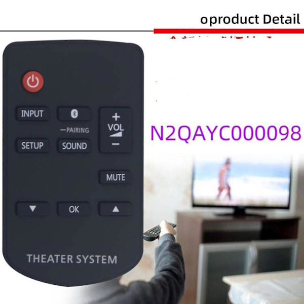 Fjernkontroll for Smart Theater System Player for Panasonic N2QAYC000098