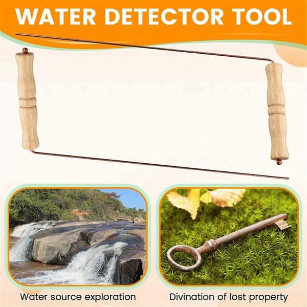 Copper Dowsing Rods Kit - 2 Pcs Dowsing Rods with Natural Wood Handles