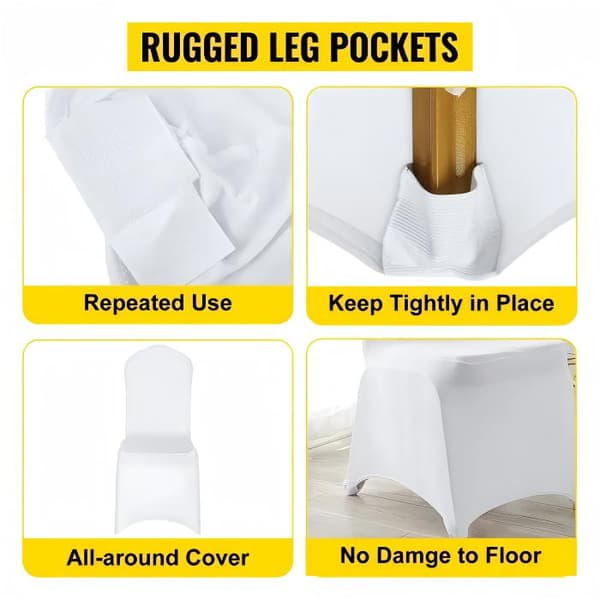 10-pack stolsöverdrag - Spandexöverdrag white