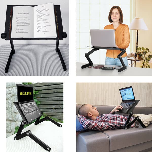 Foldbart laptopbord, sort