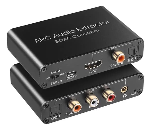 Ljudextraktor 192khz Dac-omvandlare Arc Ljudextraktor Stöder Digital -kompatibelt Ljud Till Analogt