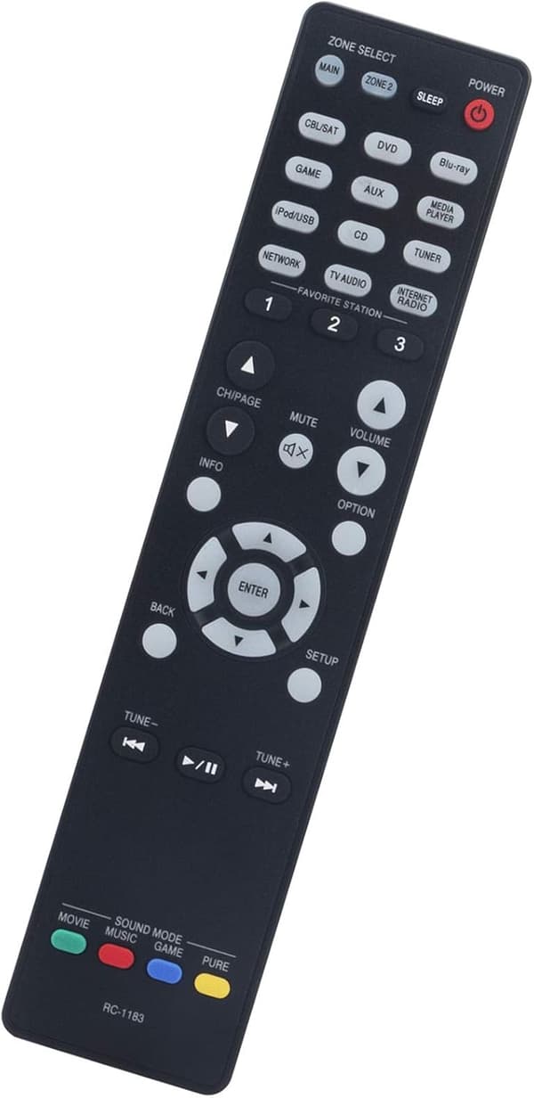 Fjernkontroll Rc-1183 Erstatning For Av-mottaker Avr-x2000 Avrx2000 Avr-e400 Black