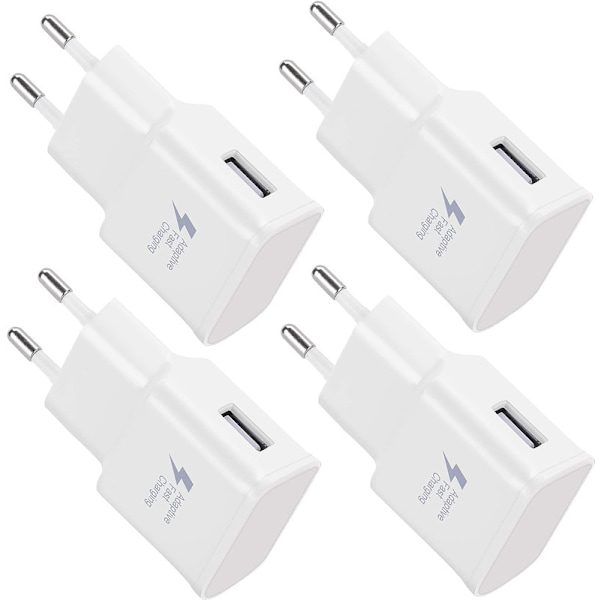 4-pack USB-strömadapter 5V-2A Universell snabbladdare