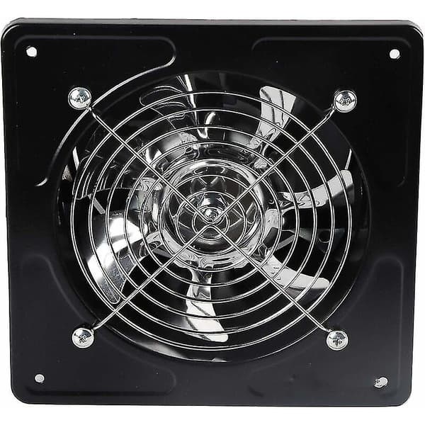 6\" Luftudtræksventilator Borhuldiameter 150mm Luftudtræksventilator 40w Væghængt Udstødningsventilator Til Køkken Badeværelse (sort)