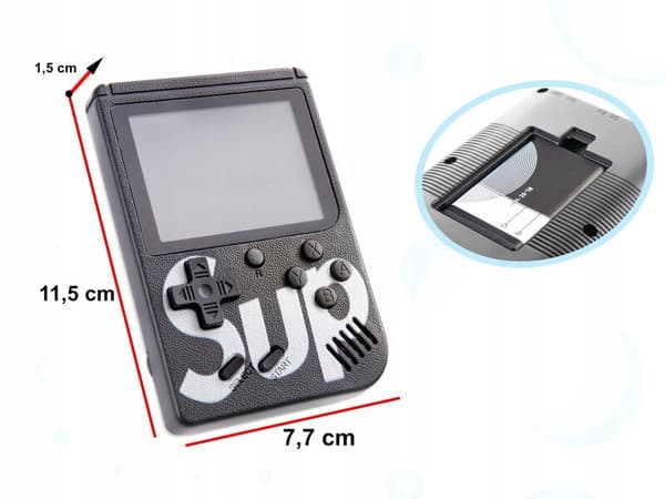 Mini Sup -peli (3\" LCD) 400 pelillä, musta