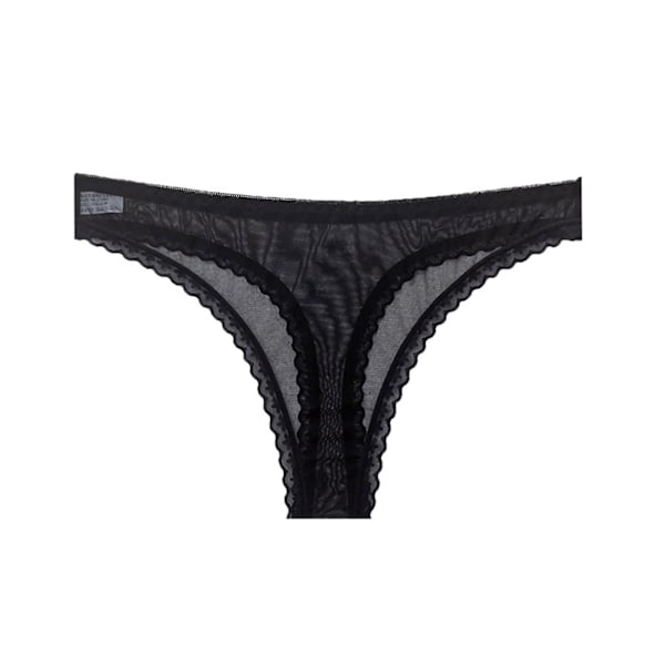 Sexig Mesh Tanga Kvinnors Trosor Transparent Ultra Tunn G-string Underkläder Kvinnliga Sömlösa Underbyxor Black