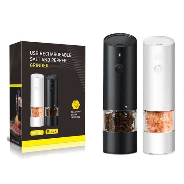 Elektrisk salt- och pepparkvarn set, 2 st
