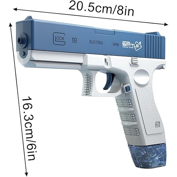 Automatisk Elektrisk Vannpistol for Voksne Kraftig Sprutepistol for Sommerglede Glock