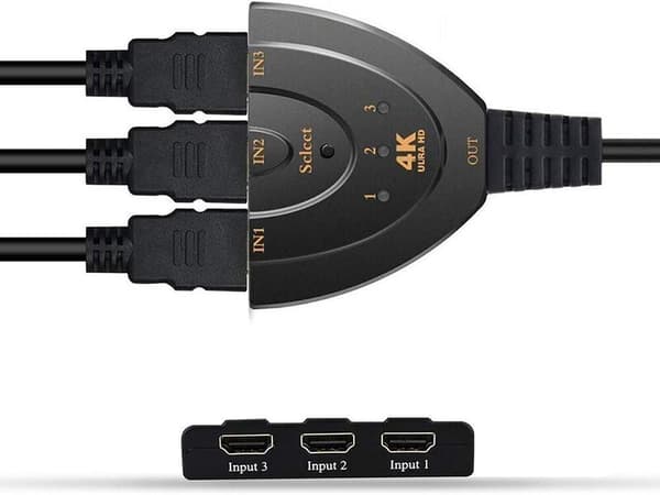 Duorem HDMI 3-i-1 3 porter, 4k, 50 cm