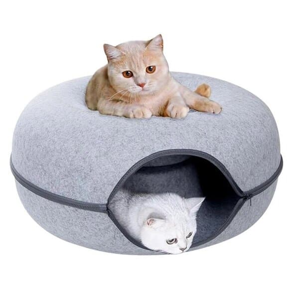 Kattbädd Donut, 50x20 cm, grå