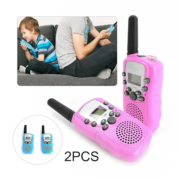 2 stk. Børne Walkie Talkies Lang Rækkevidde Kids Walky Talky Uhf 446mhz 8 Kanaler