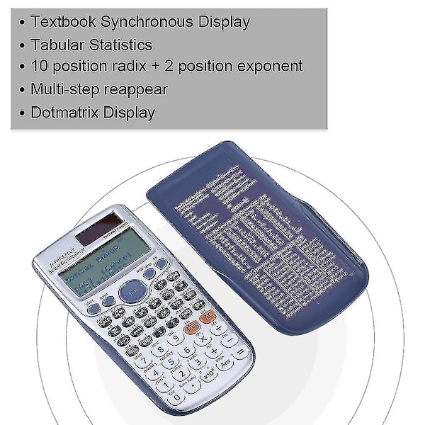 Fx-991es-plus Lommeregner - 417 Funktioner - Universitetsstuderende & Kontorbrug