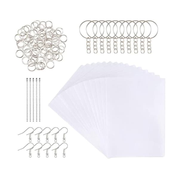 Heat Shrink Sheets 20 pcs. in different colors with keychains