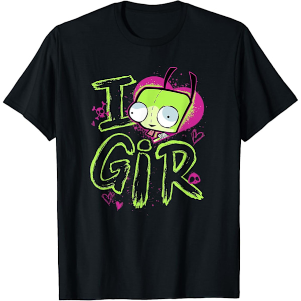 Invader Zim Ystävänpäivä I Love Gir Miesten T-paita S