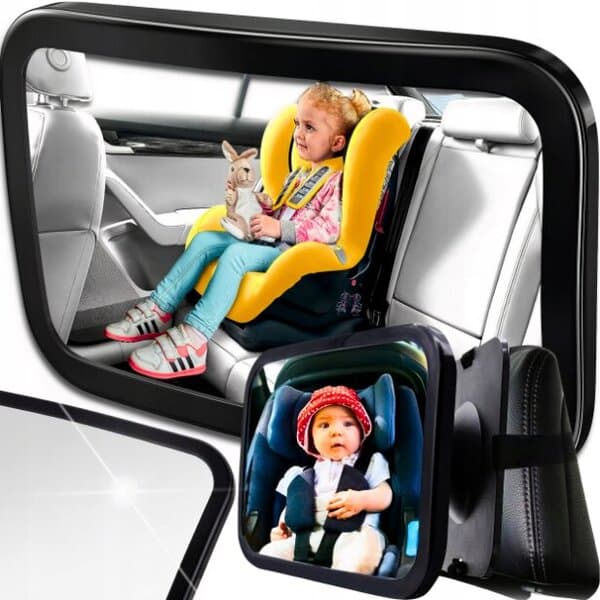 Speil for å se barn i bilen