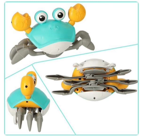 Interactive Crab Crawl, Music Toy for Children, Electronic Toy that Lights Up and Crawls