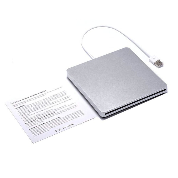 Macbook Pro Air Mac PC Laptop USB Typ-C-gränssnitt Extern Slot-in CD/DVD Optisk Enhet